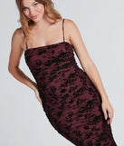 Date Night Chic Velvet Burnout Midi Dress