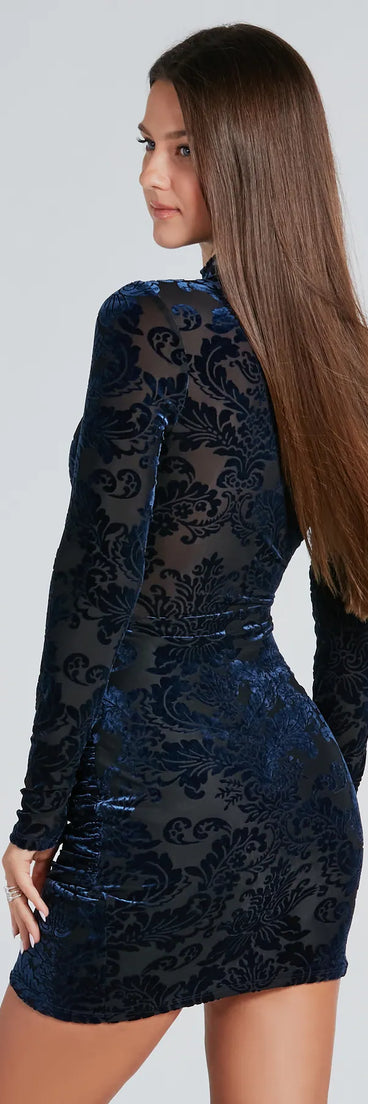 Sultry Favorite Burnout Velvet Mini Dress