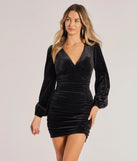 Glam RSVP Velvet Glitter Mini Dress, a trendy black mini dress featuring modern details and a fresh seasonal hue, perfect for creating chic 2025 looks.