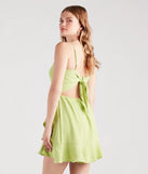 Divine Darling Square Neck Ruffle Mini Dress