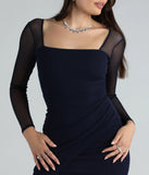 Luxe Affair Sheer Long Sleeve Mini Dress