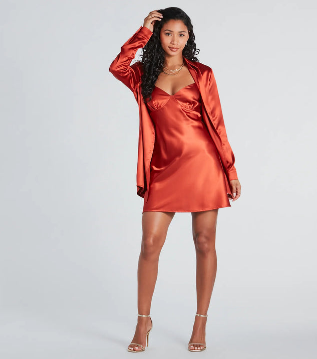 Forever Timeless Satin A-Line Slip Dress | Windsor