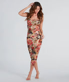 Best For Last Floral Metallic Midi Dress