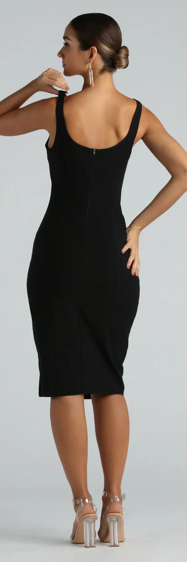 Your Needs Met Sleeveless Slit Midi Dress