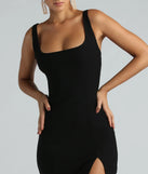 Your Needs Met Sleeveless Slit Midi Dress