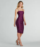 Iconic Silhouette Ruched Bodycon Midi Dress