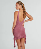 Chic Status Ruffled And Ruched Mini Dress