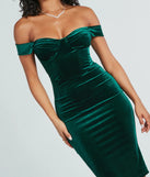 Luxe State Of Mind Velvet Corset Midi Dress