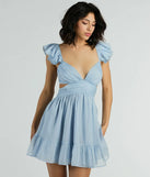 The Cherry On Top Lace-Up Cutout Chiffon Skater Dress is a casual dress for more than special occasions with a fitted or flowy silhouette and accents in the most recent trends!
