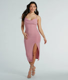 The midi dress length on the Sparkle The Night Away Glitter Midi Dress provides an elevated silhouette perfect for any party, occasion, or everyday styling.