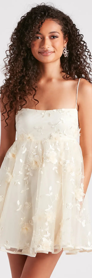 The Eden Flower Babydoll Party Dress is a mini dress that will make a statement with its short hemline and on-trend details to have you ready for any event!