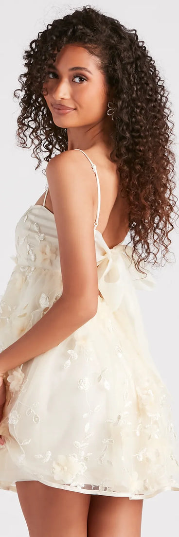 The Eden Flower Babydoll Party Dress is a mini dress that will make a statement with its short hemline and on-trend details to have you ready for any event!