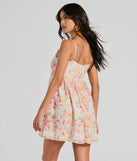 Secret Garden Floral Chiffon Babydoll Dress