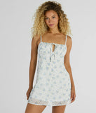 Darling Details Floral Eyelet Mini Dress