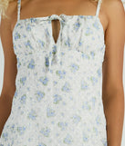 Darling Details Floral Eyelet Mini Dress