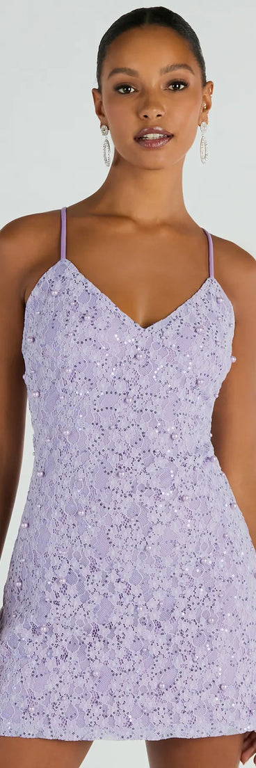 The All The Splendor A-Line Faux Pearl Lace Mini Dress is a mini dress that will make a statement with its short hemline and on-trend details to have you ready for any event!