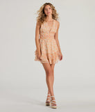 Sunny Style Floral Chiffon Tiered Skater Dress