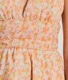 Sunny Style Floral Chiffon Tiered Skater Dress