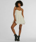 The Regal Chic Lace Up Tulle Embroidered Skater Dress is a mini dress that will make a statement with its short hemline and on-trend details to have you ready for any event!