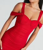 Revamp your 2025 wardrobe with this chic addition, the Winning Style Mesh Ruched Mini Dress in red, perfect for elevating your style in the new year.