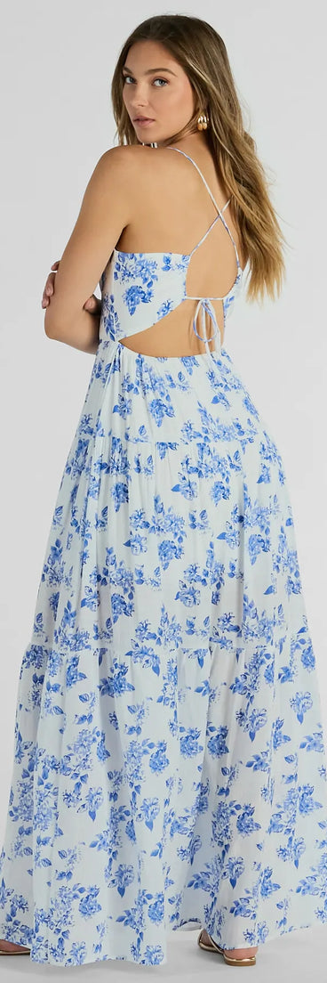 The Charming Vibe Tie-Back Flowy Floral Woven Maxi Dress is a casual dress for more than special occasions with a fitted or flowy silhouette and accents in the most recent trends!