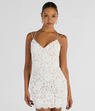 The Major Swoon Strappy Back Lace Mini Dress is a mini dress that will make a statement with its short hemline and on-trend details to have you ready for any event!