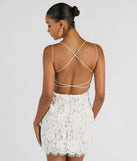 The Major Swoon Strappy Back Lace Mini Dress is a mini dress that will make a statement with its short hemline and on-trend details to have you ready for any event!