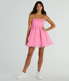 The Babe Of The Hour Sleeveless Bow Back Babydoll Dress is a mini dress that will make a statement with its short hemline and on-trend details to have you ready for any event!