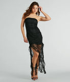 Cherished Romance Lace Ruffle Midi Dress
