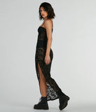 Kiss And Tell Sweetheart Sheer Lace Maxi Dress