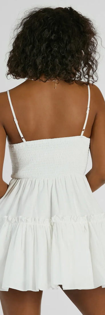 Adorable Flair Tiered Ruffled Skater Dress