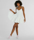 Adorable Flair Tiered Ruffled Skater Dress
