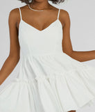 Adorable Flair Tiered Ruffled Skater Dress