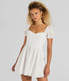 The Compliment Collector Corset Eyelet Skater Dress is a casual dress for more than special occasions with a fitted or flowy silhouette and accents in the most recent trends!