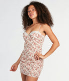 So Sweet Floral Lace-Trim Woven Mini Dress