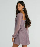 Own every entrance in the Countless Shine Glitter Skater Dress, a lavender party dress perfect for milestone birthdays and grad parties, or dancing through summer nights and unforgettable bachelorette celebrations.
