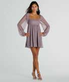 Revamp your 2025 wardrobe with this chic addition, the Countless Shine Glitter Skater Dress in lavender, perfect for elevating your style in the new year.