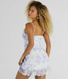 The Subtle Romance V-Neck Floral Chiffon Mini Dress is a stylish white floral dress featuring a fresh seasonal print and flattering design, perfect for garden parties, bridal showers, Valentine's Day celebrations, or everyday spring styling.