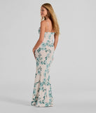Delightful And Sweet Cowl Neck Floral Maxi Dress