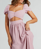 Adorable Factor Chiffon Sweetheart Midi Dress