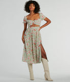 Life's A Breeze Floral Cutout Midi Dress
