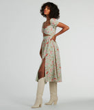 Life's A Breeze Floral Cutout Midi Dress