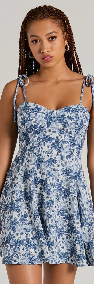 The Graceful Presence Sweetheart Floral Skater Dress is a mini dress that will make a statement with its short hemline and on-trend details to have you ready for any event!