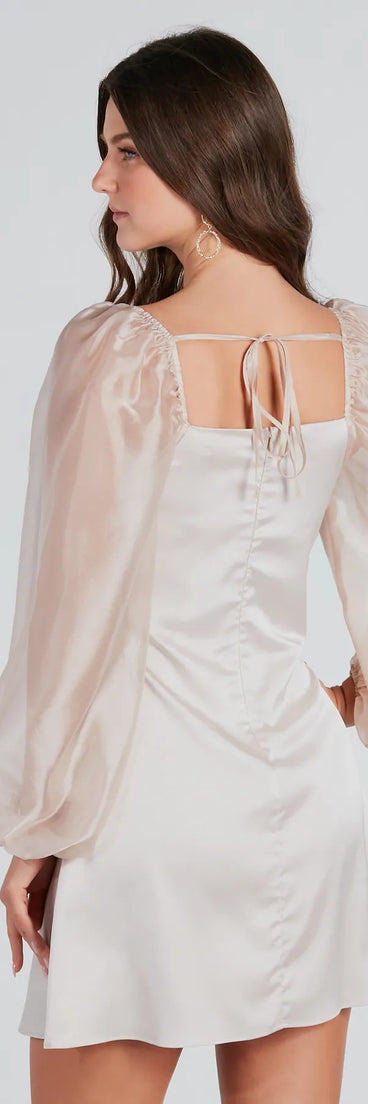 Sassy Icon Satin A-Line Mini Dress