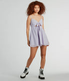 Fall For You Swiss Dot Chiffon Babydoll Dress