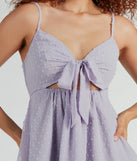 Fall For You Swiss Dot Chiffon Babydoll Dress