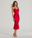 Revamp your 2025 wardrobe with this chic addition, the Chic In The City Cowl Neck Midi Dress in red, perfect for elevating your style in the new year.