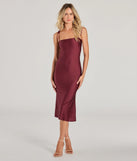 With its mid-calf hem and popular flattering fit, the Something About Her Strappy Back Bodycon Midi Dress in raisin purple nails the balance of trend and ease, redefining go-to midi dresses for any occasion.
