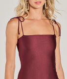 Make a bold statement in the Something About Her Strappy Back Bodycon Midi Dress in raisin purple, the perfect spring dress for weddings, cocktail hours, nights out, and/or seasonal celebrations.