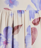 Irresistibly Sweet V-Neck Floral Chiffon Maxi Dress